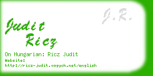 judit ricz business card